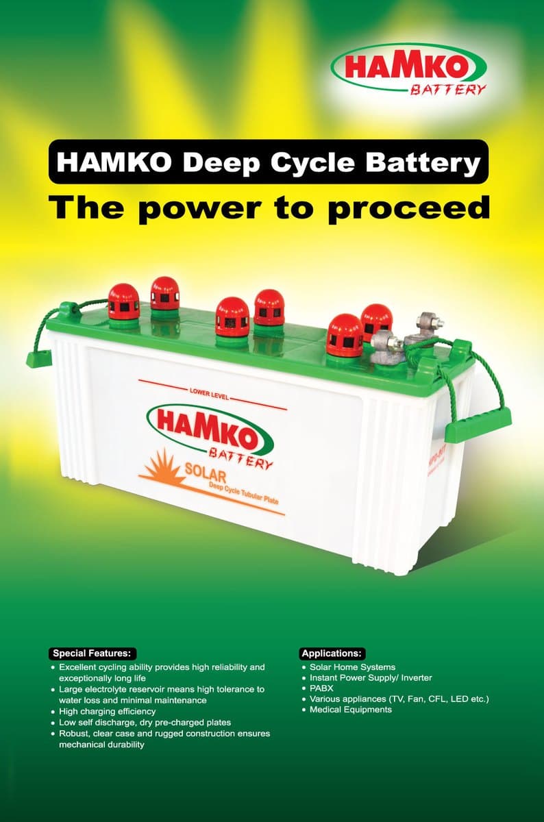 HAMKO Solar Deep Cycle Tubular Battery HPD 80T - HAMKO